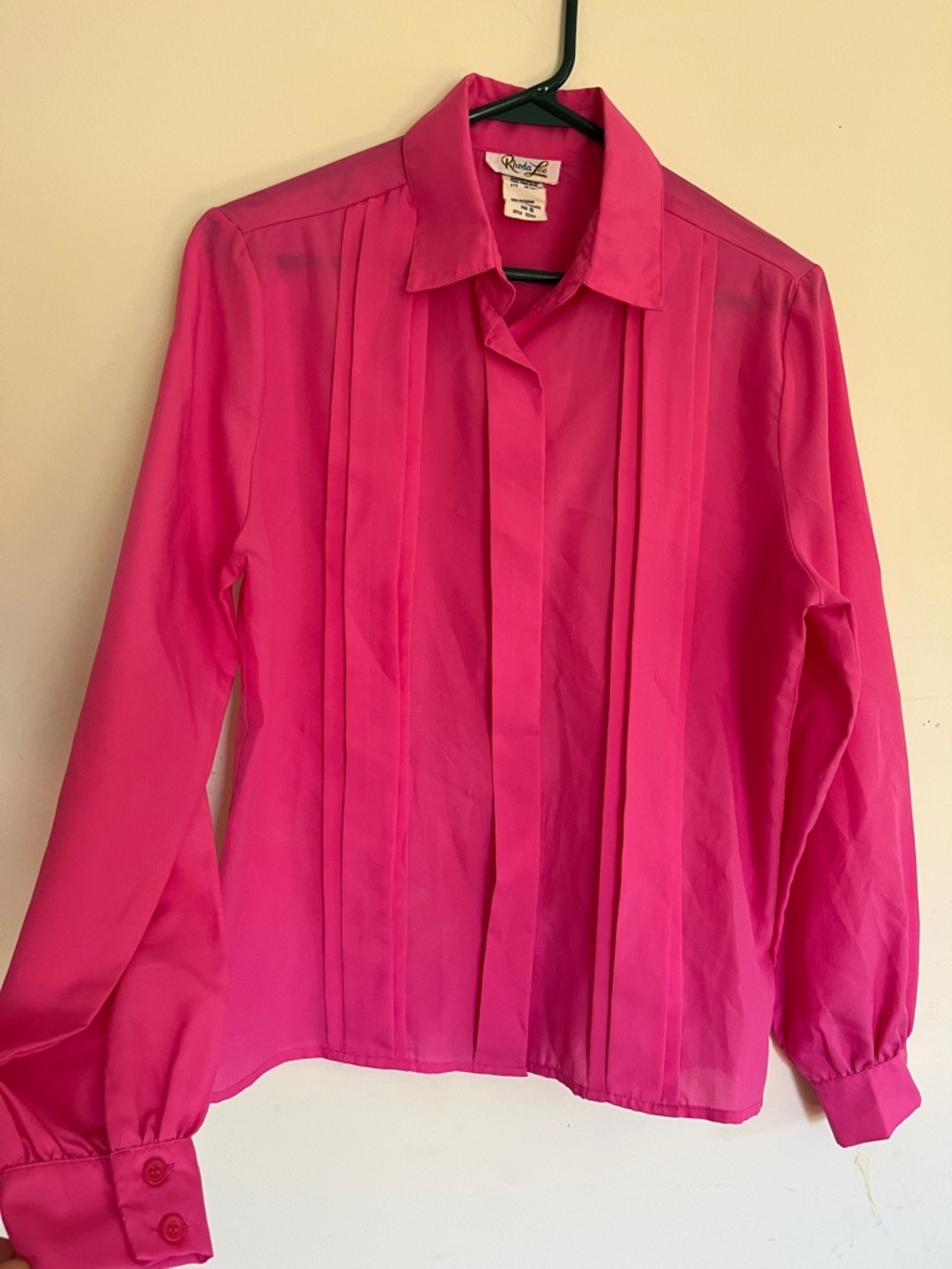 Vintage Rhoda Lee Pink Blouse Size 8